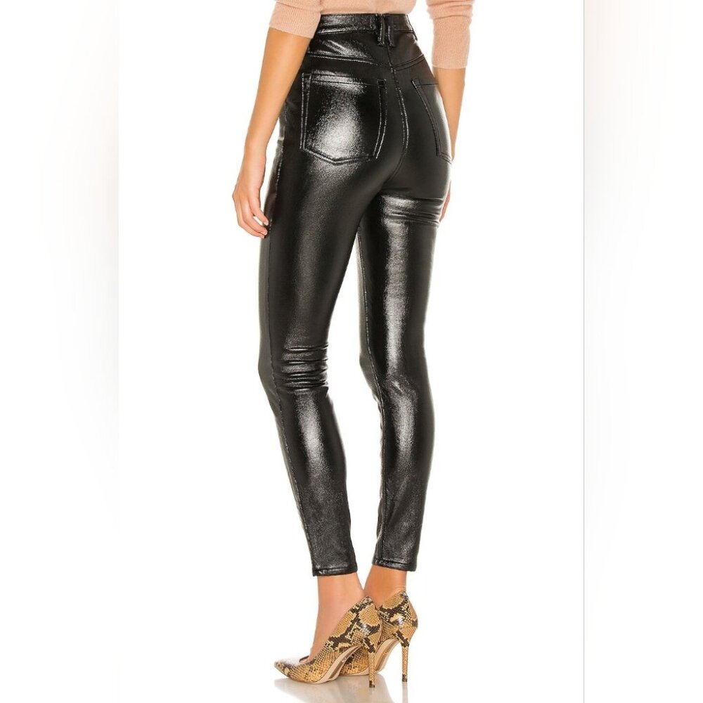 Free People We The Free Phoenix Coated Liquid Black Skinny Jean Pants 24 - Picture 3 of 10